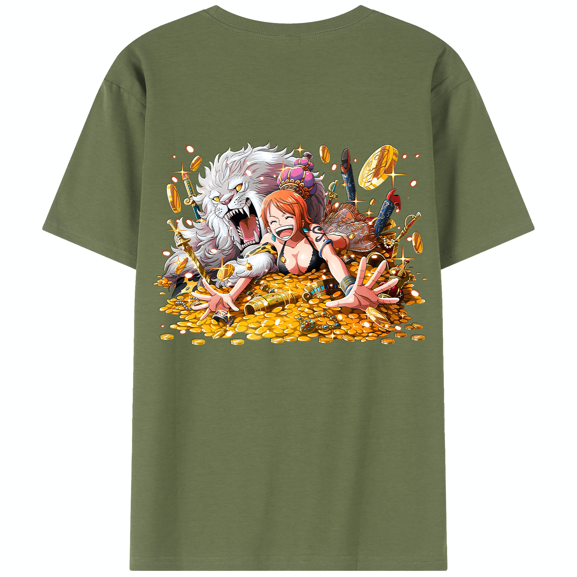 ワンピース ナミ ONE PIECE Nami 綿100％半袖Tシャツ（背面プリント）